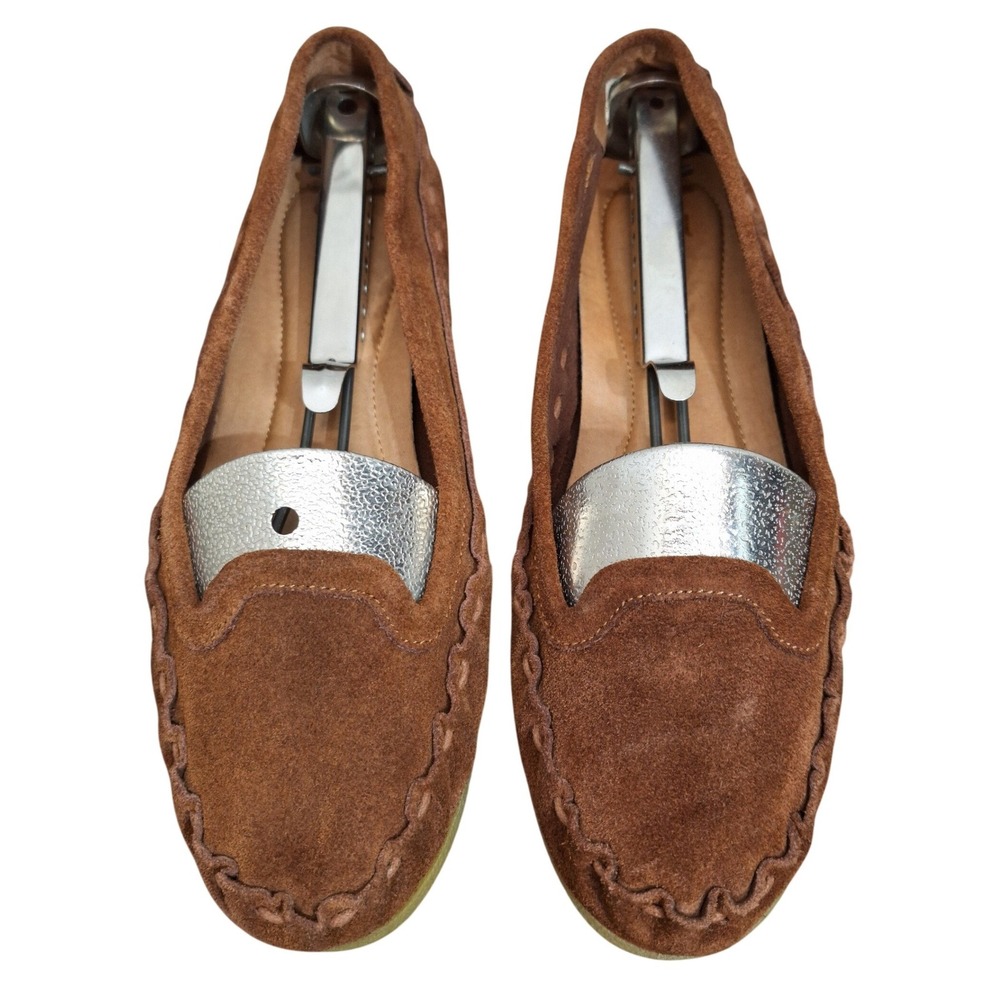 Juil Bumi Brown Suede Earthing Grounding Moccasins Loafers Women's 7 STK 8120